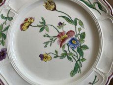 画像4: HBCM VP ヴーヴペランシリーズ 花リム 花柄 低いコンポティエ 22.5cm ＃1 [202506−84] (4)