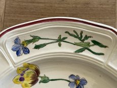 画像10: HBCM VP ヴーヴペランシリーズ 花リム 花柄 低いコンポティエ 22.3cm ＃2 [202506−85] (10)