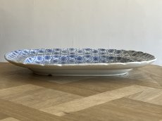 画像8: ボルドー窯  タピスリー柄 大型プレート 46x36cm [202506−53] (8)