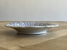 画像10: ボルドー窯  孔雀 鳥 ブルー柄のソーサー 小皿 #2 [202506−55] (10)