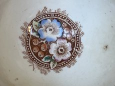 画像5: カフェオレボウル ボッホフレール お花柄 茶系 口径8.9cm〖202503-10〗 (5)