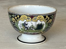 画像1: カフェオレボウル クレイユエモントロー 大きめのボウル お花、狩人と犬 口径16cm〖202503-13〗 (1)