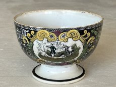 画像3: カフェオレボウル クレイユエモントロー 大きめのボウル お花、狩人と犬 口径16cm〖202503-13〗 (3)