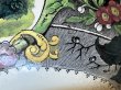 画像9: カフェオレボウル クレイユエモントロー 大きめのボウル お花、狩人と犬 口径16cm〖202503-13〗 (9)