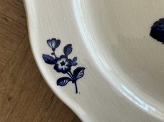画像13: HBCM モントロー ブルーローズのブーケ 花リム メインプレート 24cm #1 [202506−61] (13)