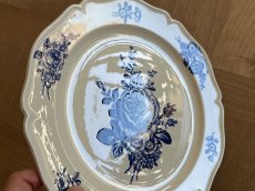 画像5: HBCM モントロー ブルーローズのブーケ 花リム メインプレート 24cm #2  [202506−62] (5)