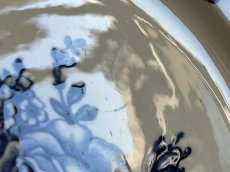 画像6: HBCM モントロー ブルーローズのブーケ 花リム メインプレート 24cm #2  [202506−62] (6)