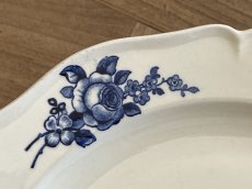 画像10: HBCM モントロー ブルーローズのブーケ 花リム メインプレート 24cm #2  [202506−62] (10)