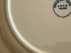 画像16: HBCM モントロー ブルーローズのブーケ 花リム メインプレート 24cm #2  [202506−62] (16)