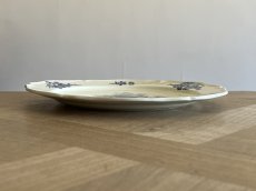 画像12: HBCM モントロー ブルーローズのブーケ 花リム メインプレート 24cm #2  [202506−62] (12)