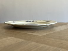 画像13: HBCM モントロー ブルーローズのブーケ 花リム メインプレート 24cm #2  [202506−62] (13)