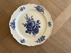 画像22: HBCM モントロー ブルーローズのブーケ 花リム メインプレート 24cm #2  [202506−62] (22)