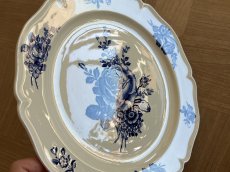 画像5: HBCM モントロー ブルーローズのブーケ 花リム メインプレート 24cm #3  [202506−63] (5)