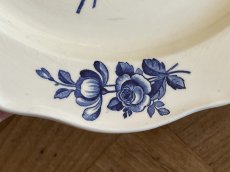 画像11: HBCM モントロー ブルーローズのブーケ 花リム メインプレート 24cm #3  [202506−63] (11)