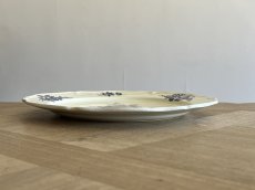 画像12: HBCM モントロー ブルーローズのブーケ 花リム メインプレート 24cm #3  [202506−63] (12)