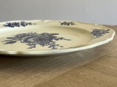画像14: HBCM モントロー ブルーローズのブーケ 花リム メインプレート 24cm #3  [202506−63] (14)