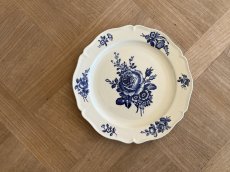 画像22: HBCM モントロー ブルーローズのブーケ 花リム メインプレート 24cm #3  [202506−63] (22)