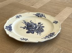 画像19: HBCM モントロー ブルーローズのブーケ 花リム メインプレート 24cm #3  [202506−63] (19)