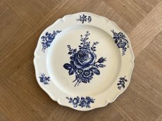 画像1: HBCM モントロー ブルーローズのブーケ 花リム メインプレート 24cm #4  [202506−64] (1)