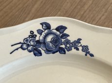 画像9: HBCM モントロー ブルーローズのブーケ 花リム メインプレート 24cm #4  [202506−64] (9)
