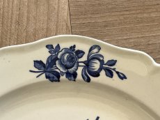 画像11: HBCM モントロー ブルーローズのブーケ 花リム メインプレート 24cm #4  [202506−64] (11)