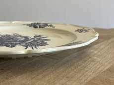 画像14: HBCM モントロー ブルーローズのブーケ 花リム メインプレート 24cm #4  [202506−64] (14)