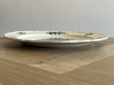 画像15: HBCM モントロー ブルーローズのブーケ 花リム メインプレート 24cm #4  [202506−64] (15)
