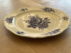 画像19: HBCM モントロー ブルーローズのブーケ 花リム メインプレート 24cm #4  [202506−64] (19)