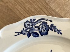 画像10: HBCM モントロー ブルーローズのブーケ 花リム メインプレート 24cm #5  [202506−65] (10)
