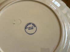 画像19: HBCM モントロー ブルーローズのブーケ 花リム メインプレート 24cm #5  [202506−65] (19)