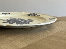 画像15: HBCM モントロー ブルーローズのブーケ 花リム メインプレート 24cm #5  [202506−65] (15)