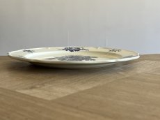 画像16: HBCM モントロー ブルーローズのブーケ 花リム メインプレート 24cm #5  [202506−65] (16)