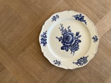 画像24: HBCM モントロー ブルーローズのブーケ 花リム メインプレート 24cm #5  [202506−65] (24)