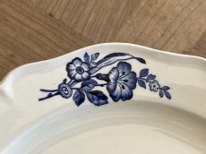 画像8: HBCM モントロー ブルーローズのブーケ 花リム メインプレート 24cm #6 [202506−66] (8)