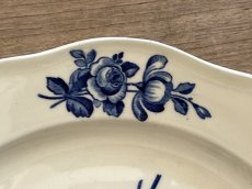 画像10: HBCM モントロー ブルーローズのブーケ 花リム メインプレート 24cm #6 [202506−66] (10)