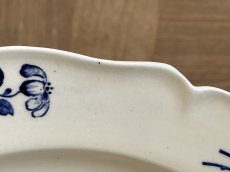 画像11: HBCM モントロー ブルーローズのブーケ 花リム メインプレート 24cm #6 [202506−66] (11)