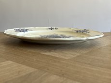 画像13: HBCM モントロー ブルーローズのブーケ 花リム メインプレート 24cm #6 [202506−66] (13)