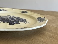 画像14: HBCM モントロー ブルーローズのブーケ 花リム メインプレート 24cm #6 [202506−66] (14)