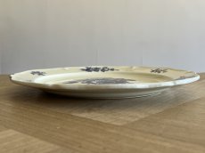 画像15: HBCM モントロー ブルーローズのブーケ 花リム メインプレート 24cm #6 [202506−66] (15)
