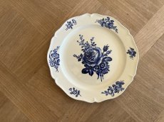 画像22: HBCM モントロー ブルーローズのブーケ 花リム メインプレート 24cm #6 [202506−66] (22)