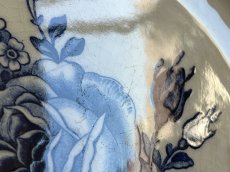 画像6: HBCM モントロー ブルーローズのブーケ 花リム デザート皿  22cm #1 [202506−67] (6)