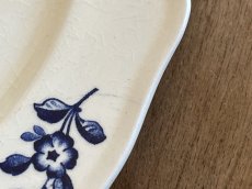 画像15: HBCM モントロー ブルーローズのブーケ 花リム デザート皿  22cm #1 [202506−67] (15)