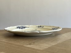 画像16: HBCM モントロー ブルーローズのブーケ 花リム デザート皿  22cm #1 [202506−67] (16)
