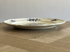 画像18: HBCM モントロー ブルーローズのブーケ 花リム デザート皿  22cm #1 [202506−67] (18)