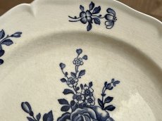 画像9: HBCM モントロー ブルーローズのブーケ 花リム デザート皿  22cm #2 [202506−68] (9)