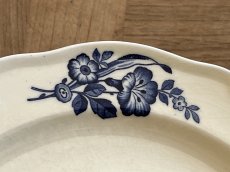 画像13: HBCM モントロー ブルーローズのブーケ 花リム デザート皿  22cm #2 [202506−68] (13)