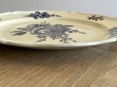 画像18: HBCM モントロー ブルーローズのブーケ 花リム デザート皿  22cm #2 [202506−68] (18)