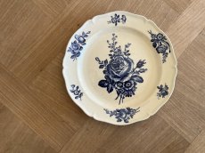 画像24: HBCM モントロー ブルーローズのブーケ 花リム デザート皿  22cm #2 [202506−68] (24)