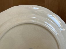 画像20: HBCM モントロー ブルーローズのブーケ 花リム デザート皿  22cm #2 [202506−68] (20)