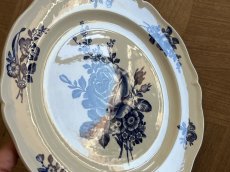画像5: HBCM モントロー ブルーローズのブーケ 花リム デザート皿 22cm #4 [202506−70] (5)